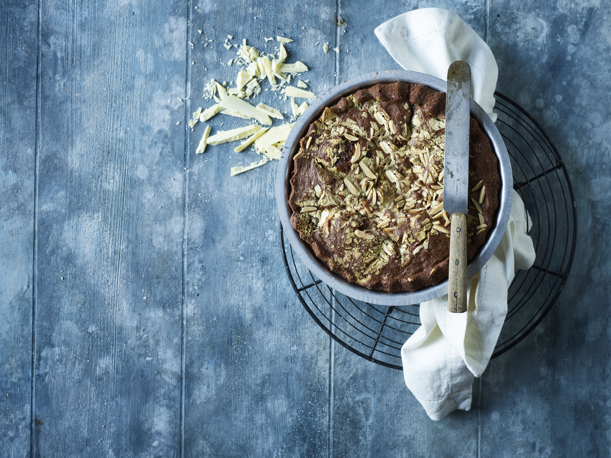 Chokoladekage med hvid chokolade Odense Marcipan